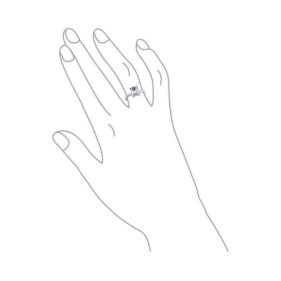 NWT 2.5CT Rectangle Emerald Cut Engagement Ring - Picture 4 of 8